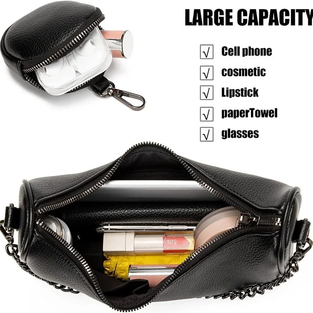 Crossbody Hobo Handbag PU Leather Women with Coin Pouch Multiple Straps